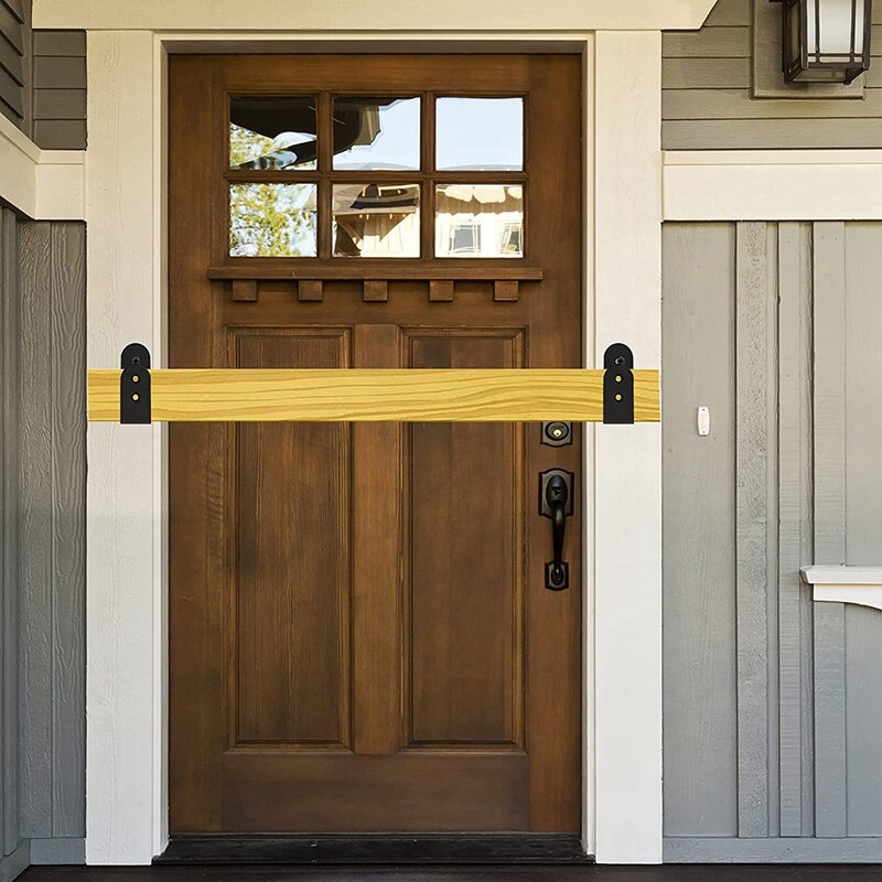 2 Pack Tür Barrikade U Klammern offen Bar Sicherheit Tür Klammern für Haus, Garage Tür Verstärkung Passt 2X4 Bretter