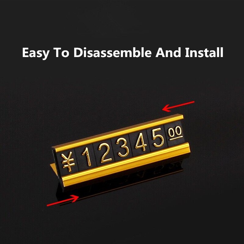 10 Sets Adjustable Number Letter Metal Base Price Display Counter Stand Label Numbers Combined Jewelry Digital Price Cube Tag