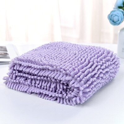 Aapet 1pc Fiber Pet Grooming Towel Rapid Water Absorption Blanket For Pet Shower Quick Drying Dog Cat Bathrobe Pet Cleaning Wipe: Purple / M