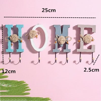 Wall decoration home accessories living room hangers luminous letters key bedroom kitchen coat clothes towel hook hat bag holder: I