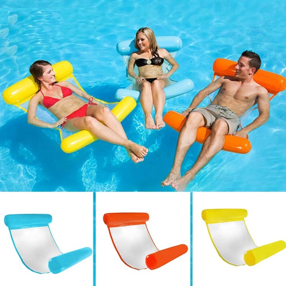 Water hammock recliner inflatable floating Swimming Mattress sea swimming ring Pool Party Toy lounge bed for swimming