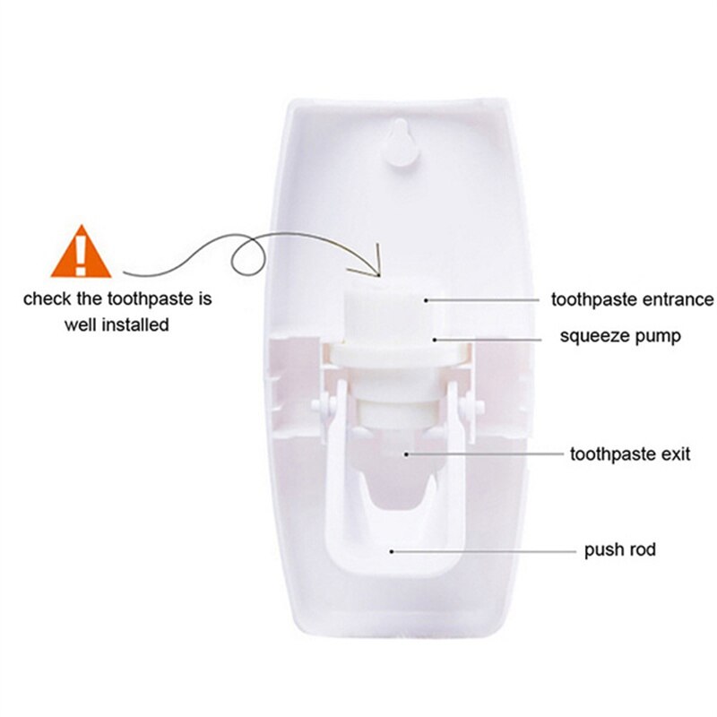 Toothbrush Holder Automatic Toothpaste Dispenser Holder Toothbrush Wall Mount Rack Bathroom Tools Set