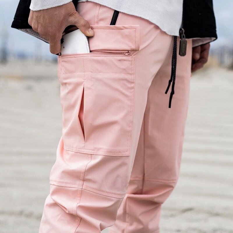 Men Running Sports Pants Skinny Sweatpants Multi-pocket Trackpants Gym Fitness Training Trousers Male Tennis Sportswear