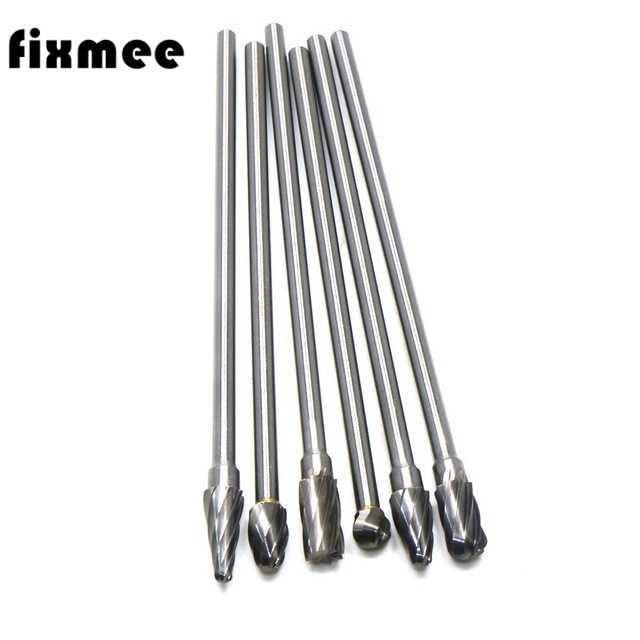 6X10 MM carbure de tungstène gravure aluminium coupe 150mm tige rotative fraise 8 cannelés