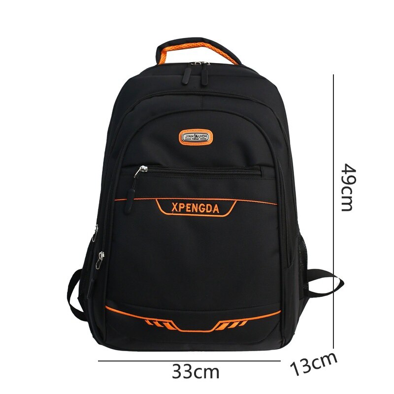 Chłopcy plecak szkolne torby dla nastolatków mężczyźni plecak student czarny nylon o dużej pojemności młodzież zwykły Szkoła Wyższa styl Bagpack duża