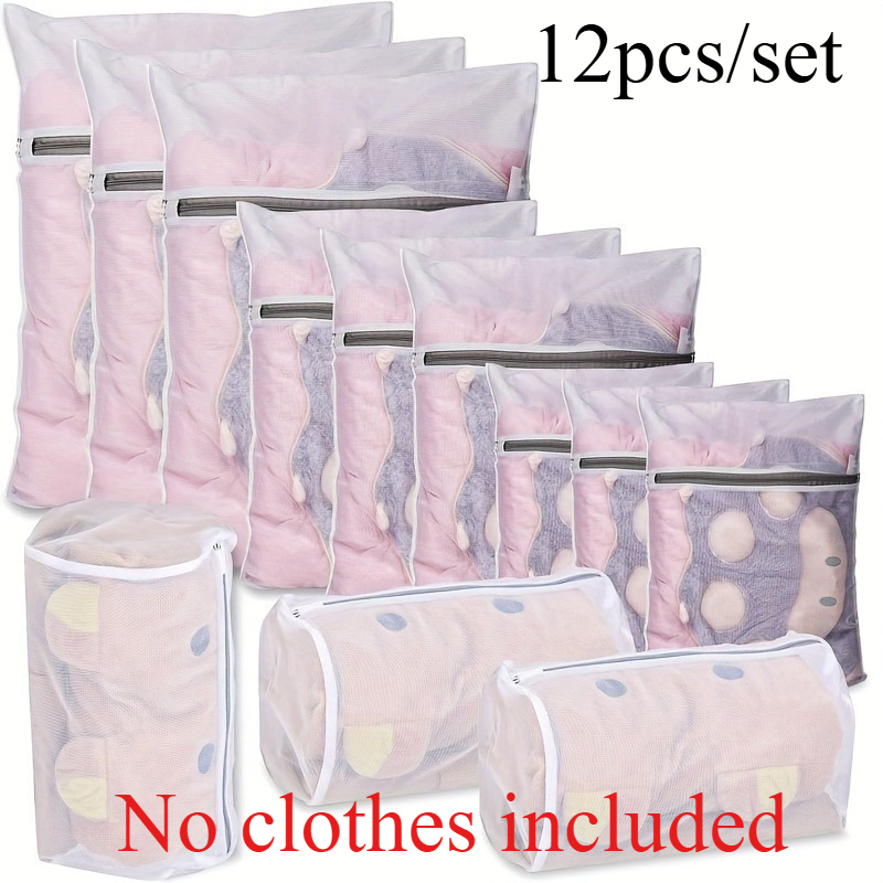 12 stks/set BH & Ondergoed Mesh Waszak Kleding Waszak Beschermen Duurzaam Polyester Reizen Wasorganizer: Default Title