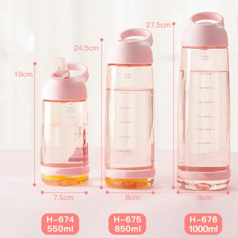 Outdoor mountainbike waterfles met rietje, fitnessflessen, milieuvriendelijk met deksel, lekvrij, draagbaar fietsaccessoire