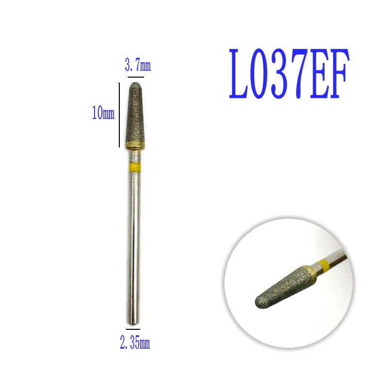 Fuly- Sintered Diamond HP Polisher Grinder for Polishing Trimming Drill 2.35mm Shank Dental HP Polishing Burs: L037EF