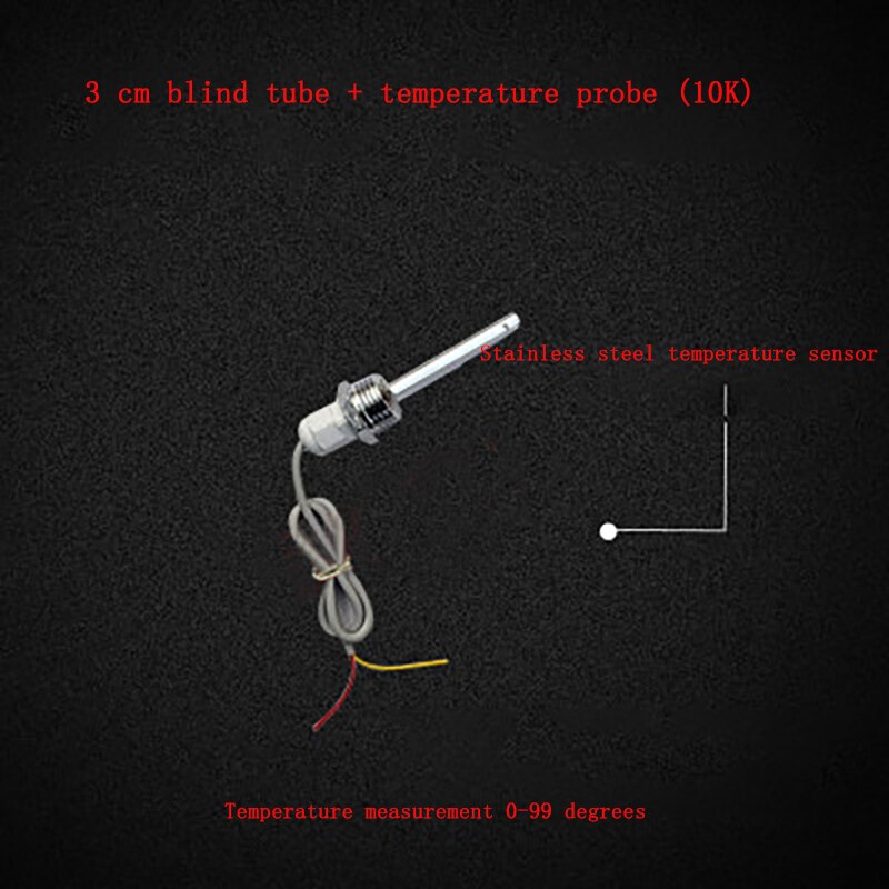 Convenience temperature blind tube for temperature measurement temperature sensors stainless steel: 3cm