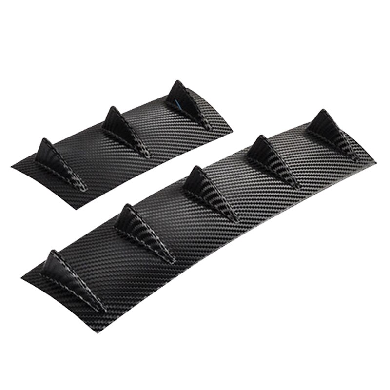 YOLU Rear Bumper Lip Diffuser Shark Fin Curved Type Spoiler Bumper Lip Diffuser Kit Car Spoiler