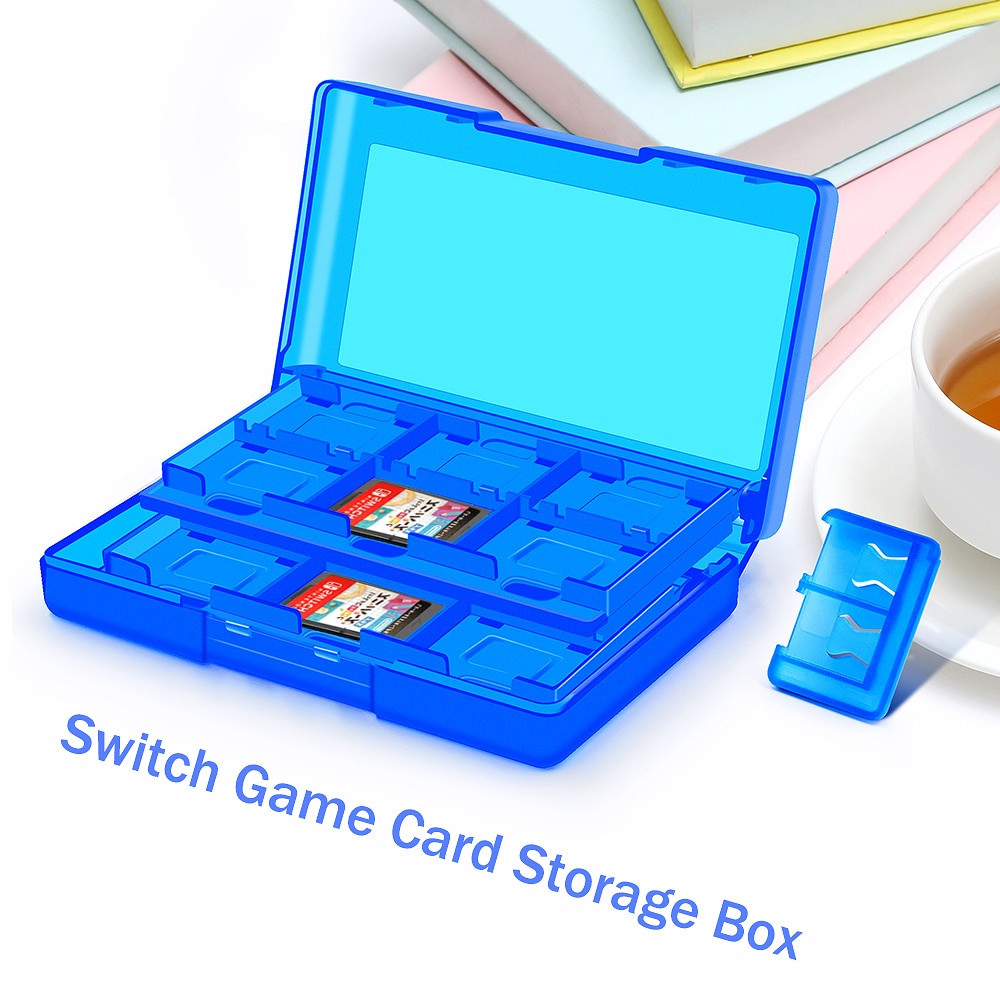 Game Card Opslag Houder Case Voor Nintend Schakelaar En Lite 24 Cartridge Slots Game Card Opbergdoos Voor Micro Sd geheugenkaarten