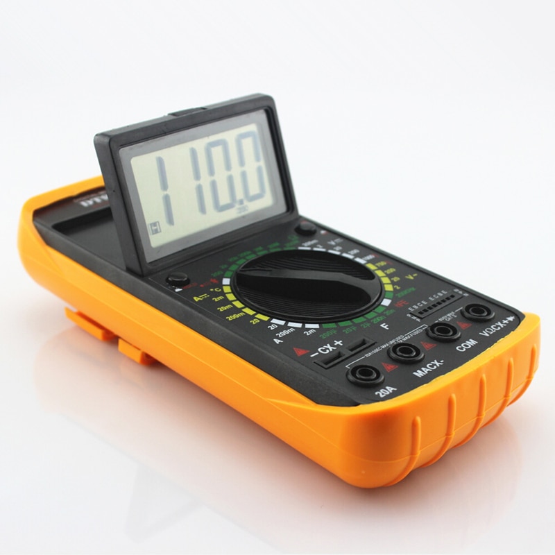 DT9208A Portable Multimeter LCD Digital Multimeter Ammeter Voltmeter Resistance Capacitance Testmeter Handheld