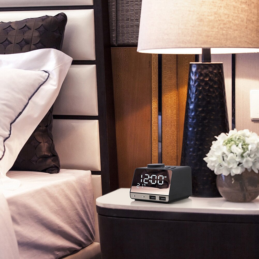 K11 USB Charging LED Digital Electronic Alarm Clock Bluetooth Speaker Audio