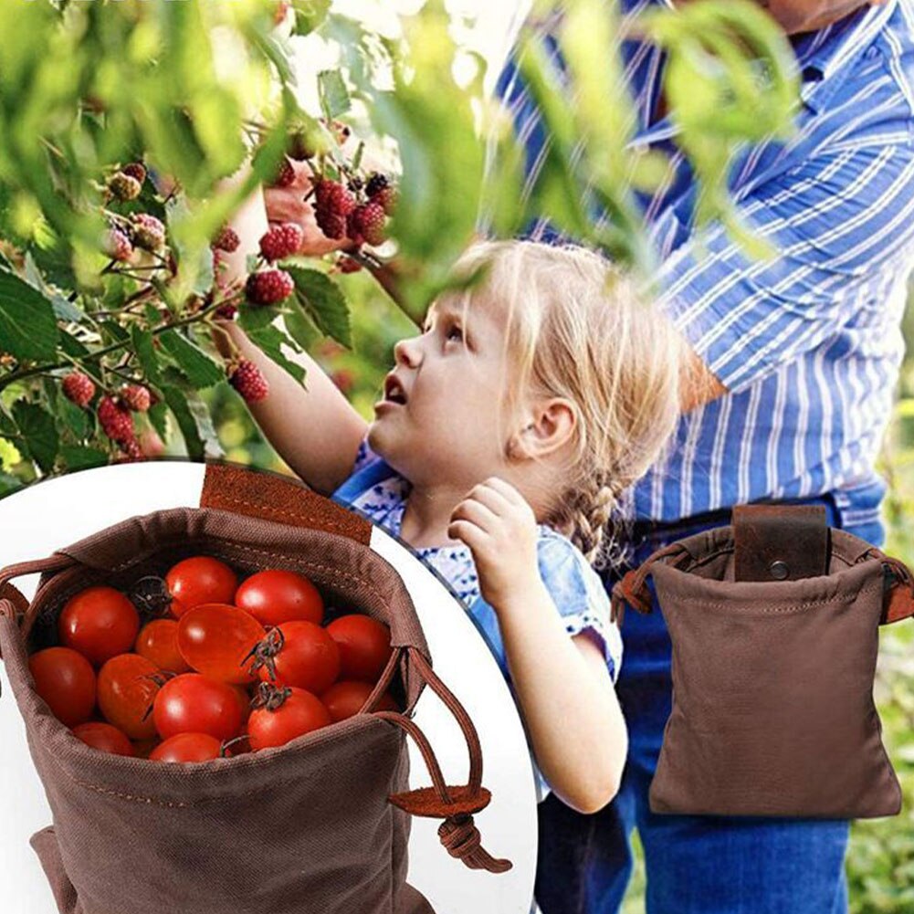 Camping Outdoor Foerageren Tas Fruit Plukken Tas Canvas Opvangzak Outdoor Foerageren Pouch Taille-Opknoping Voor Outdoor Camping