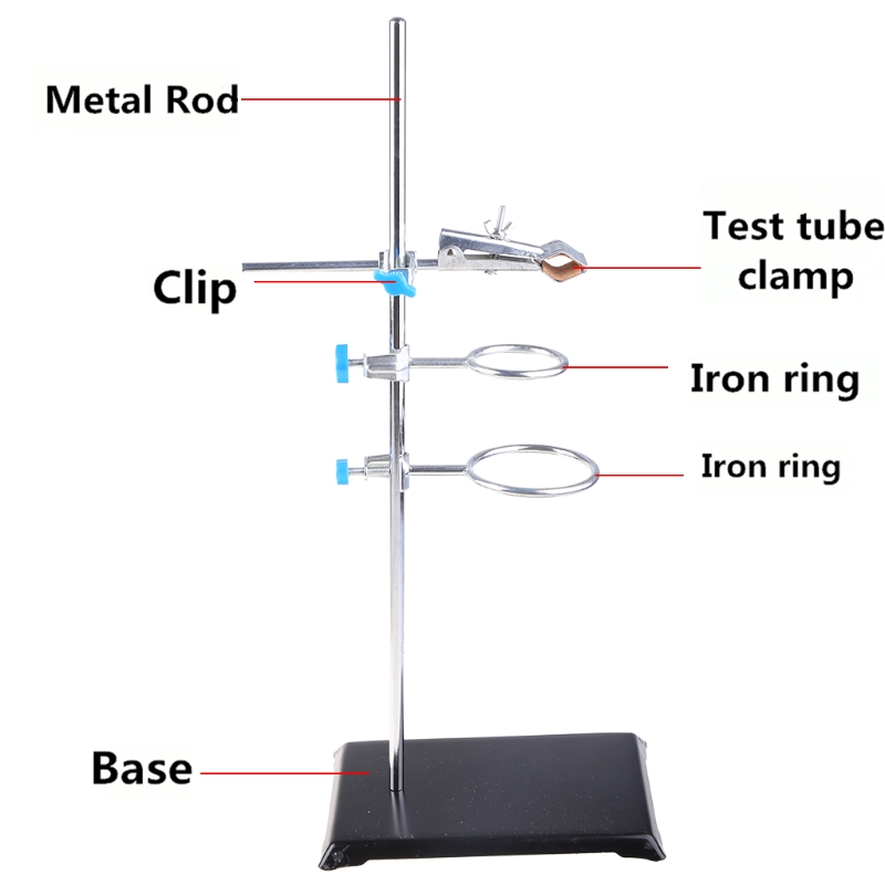 1 SET Laboratory Stands Support and Laboratory Clamp Lab Clips Flask Clamp D5QC