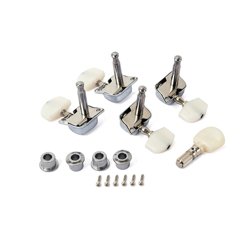 Semi Closed Head Tuner Tuning Peg Key Button + Bushing for Banjo Machine (Pack of 5)