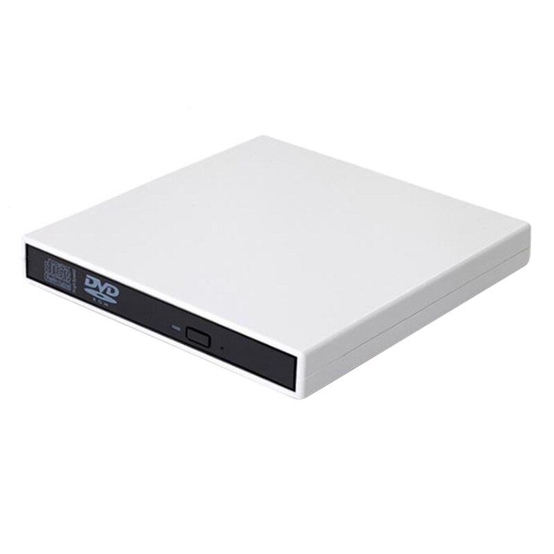 Unidad externa de CD/Dvd USB 2,0, lector de CD DVD para ordenadores portátiles, sistema operativo Linux para escritorio, Windows 10/8/7: Blanco