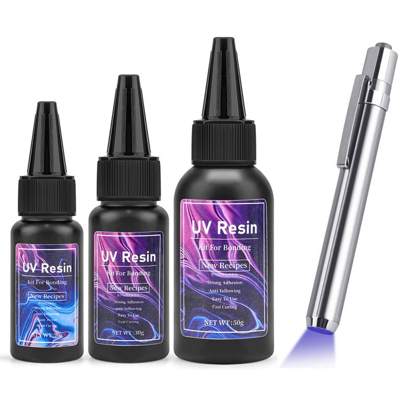 Pegamento UV para unión y soldadura, pegamento UV súper adhesivo de secado rápido para unir vidrio, cerámica, Metal, plástico, decoración artesanal, 20/30/50g