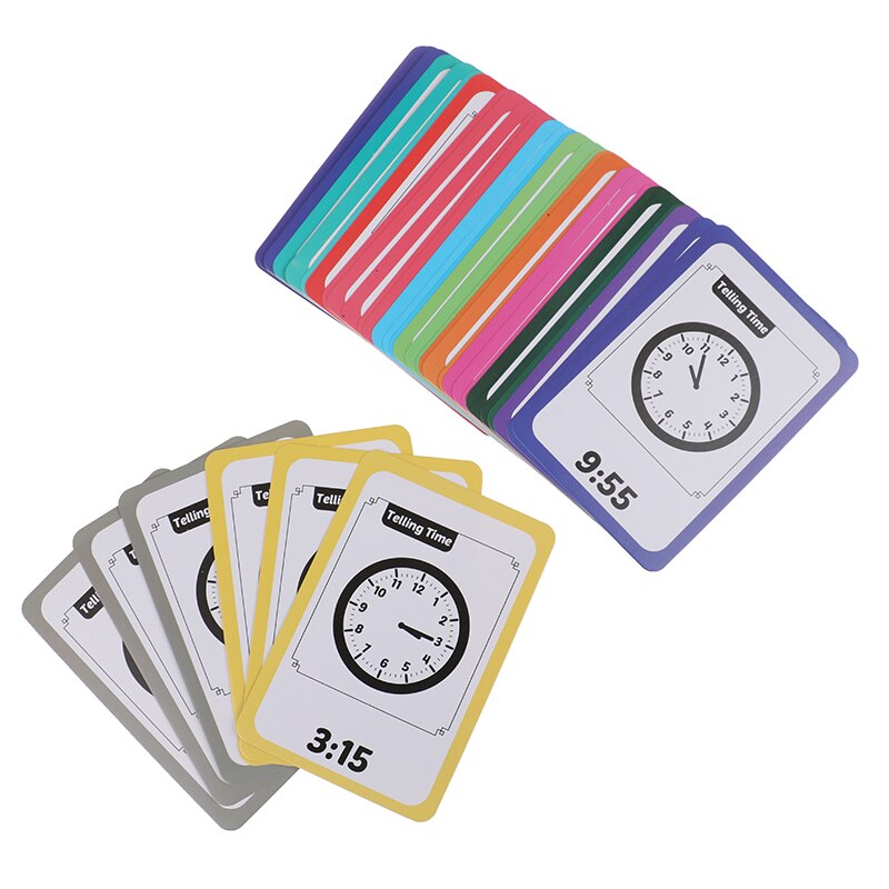 36 Stks/set 7.8Cm * 11.7Cm Baby Leren Tijd/Wekker Flash Kaarten Kids Leren Educatief Speelgoed