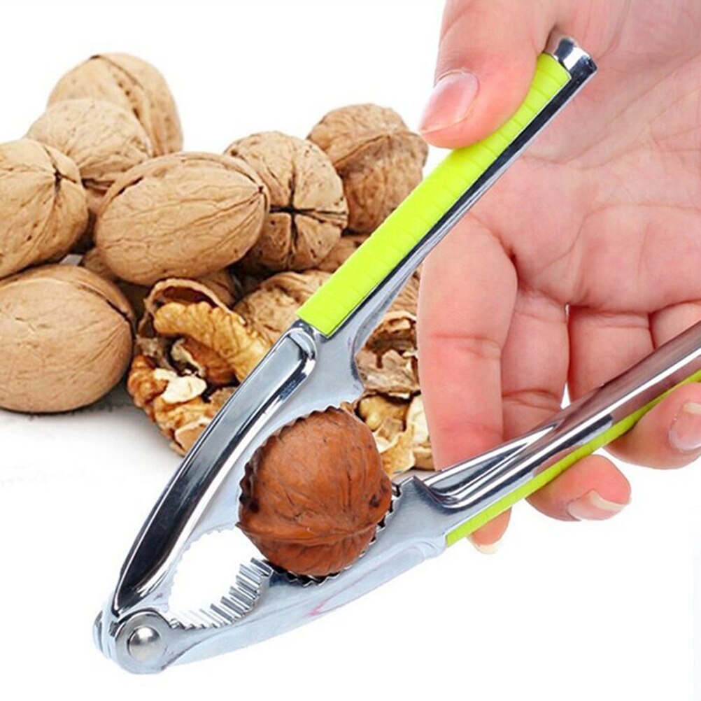 Nut Cracker Quick Walnut Cracker Pine Pecan Hazelnut Plier Stainless Steel Nutcracker Multi-Function Sheller Opener: 1PCS