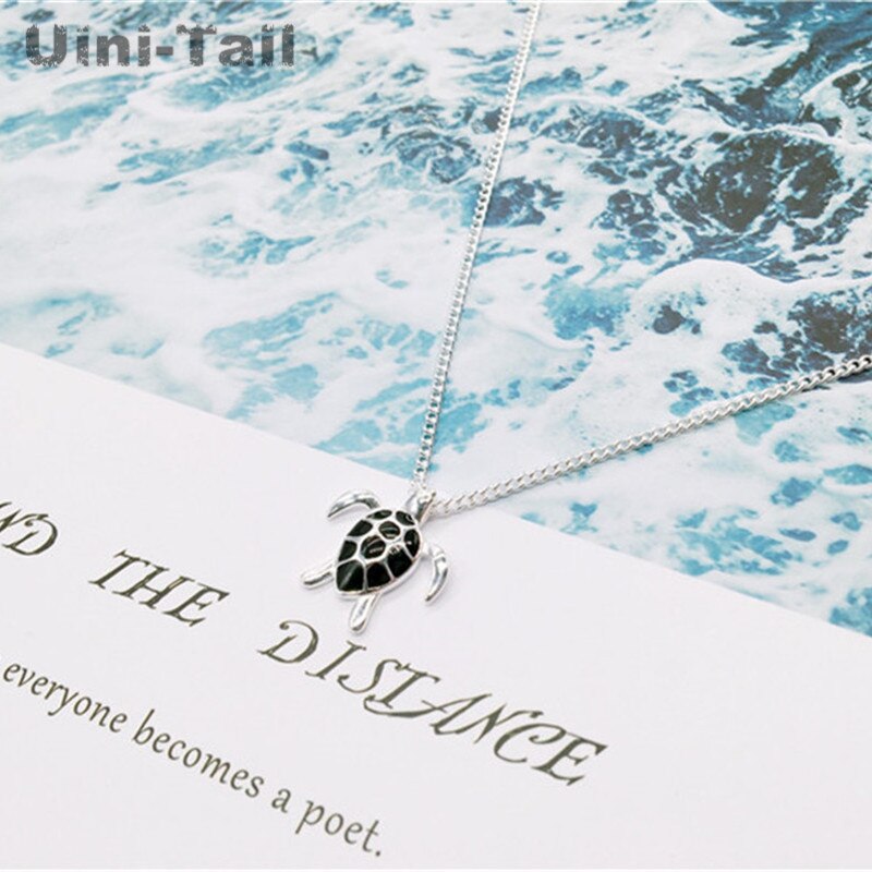 ¡OFERTA DE Nueva inclusión! Collar de tortuga bonita de Plata de Ley 925, colgante Animal de al por mayor, joyería Coreana de