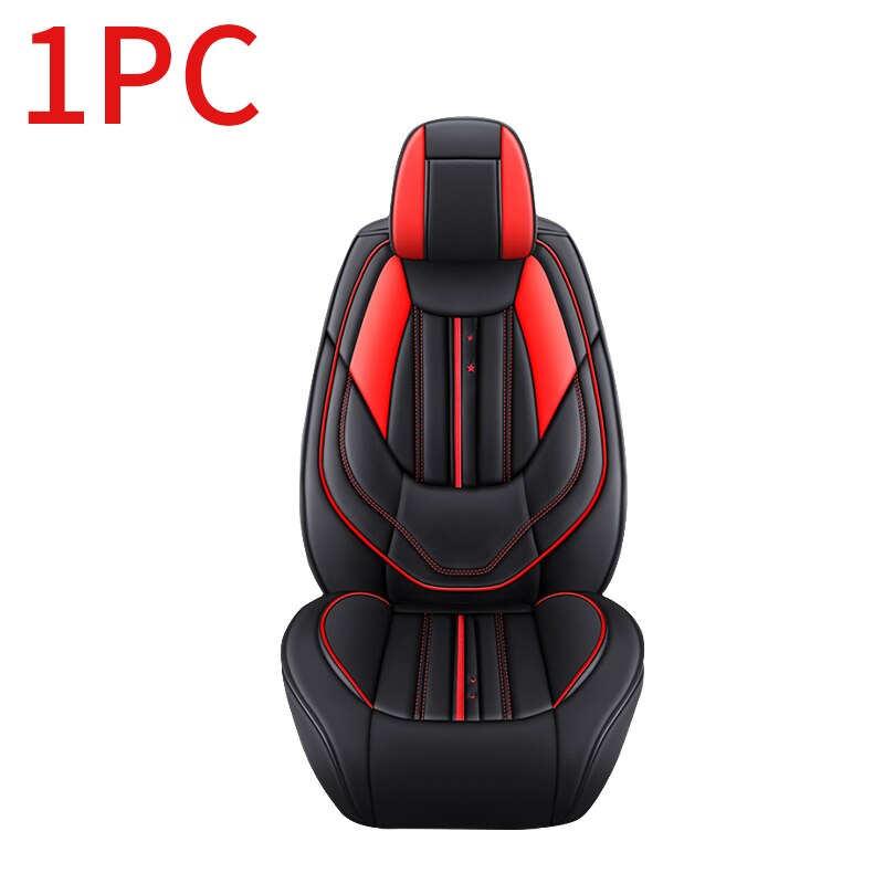 Auto Stoelhoezen Pu Lederen Sport Interieur Bekleding Ademend Auto Voor/Achter Zetels Kussen Fit Voor Auto &#39;S Vrachtwagens suv Auto Goederen: Red Front