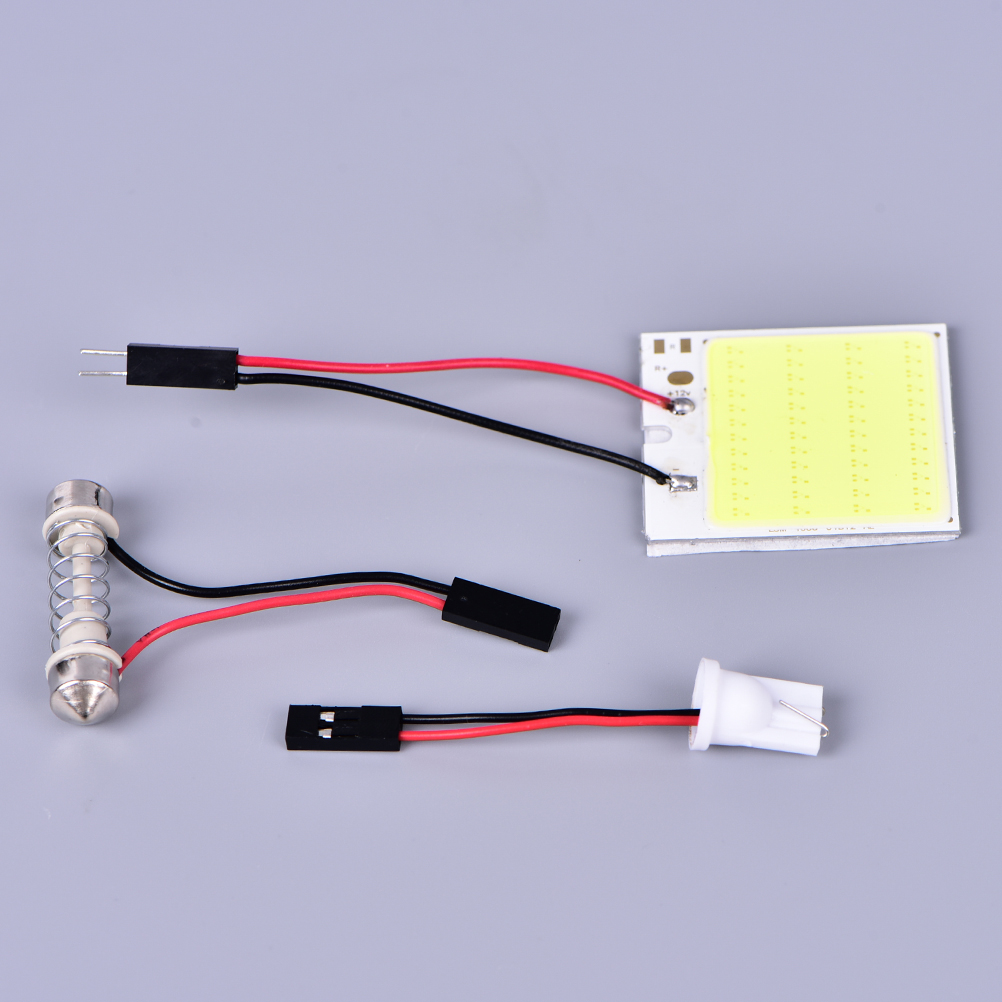 1Set 2XT10 48 COB SMD LED Panel Super White Interior Read Map Bulbs Lighting Stadium