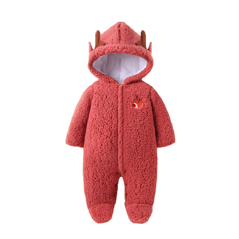 Macacão de algodão para bebês recém-nascidos, roupa de neve para inverno meninos e meninas, macacão infantil, 0-12 meses, novo, 2021: red / 6 m