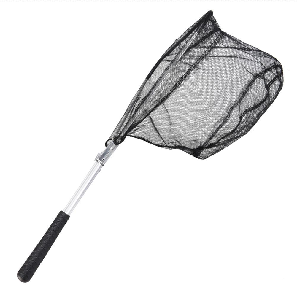 Fishing Net Aluminum Alloy Retractable Telescoping Foldable Landing Net Network Trap Pole Folding Landing Net for Fly Fishing