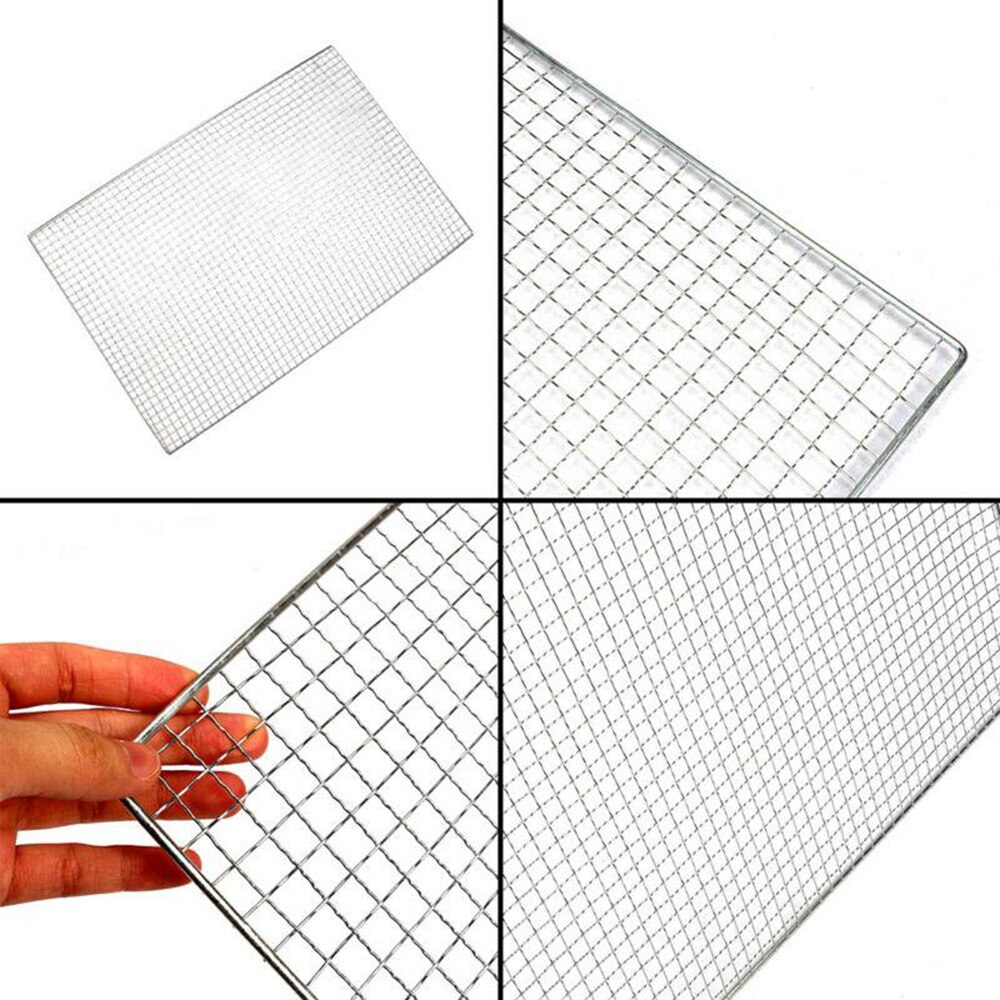 Stainless Steel BBQ Grill Grate Grid Wire Mesh Rack Cooking Replacement Net 26*32CM Barbecue Grill Accessories