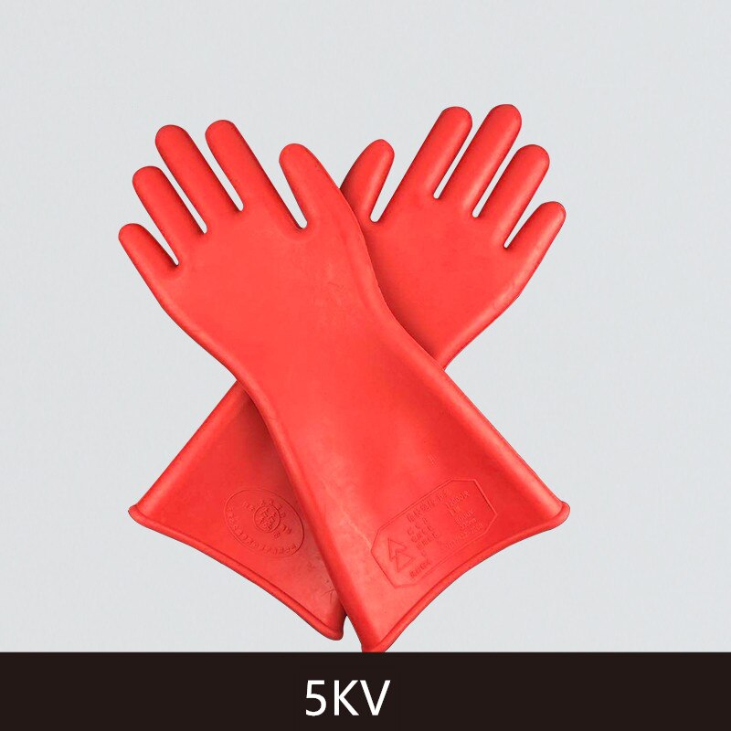 Gants de protection en caoutchouc Anti-électricité, isolant électrique haute tension, gants de travail de sécurité pour électricien: A
