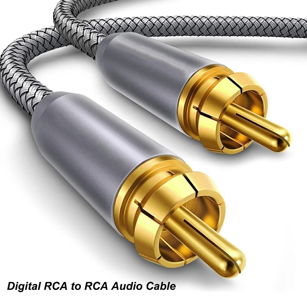 Digitales RCA-zu-RCA-Stecker-Koaxial-Koaxialkabel, TV-Subwoofer-Kabel, vergoldetes hoch-Treue-Koaxial-Koaxial-Audiokabel, 1 m bis 15 m