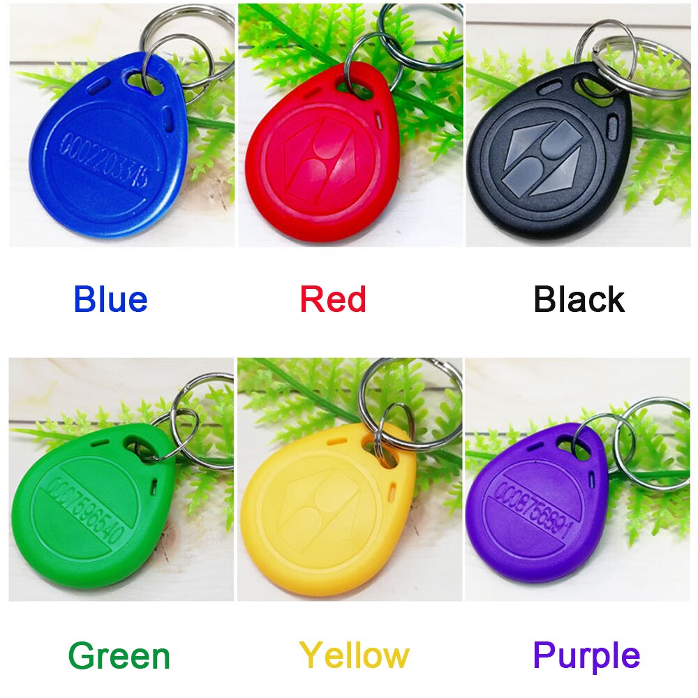 10pcs Read &amp; Writable RFID Tag 125KHz Proximity RFID Card Key Fob Access Control Smart Card Mixed colour Keyfobs Optional