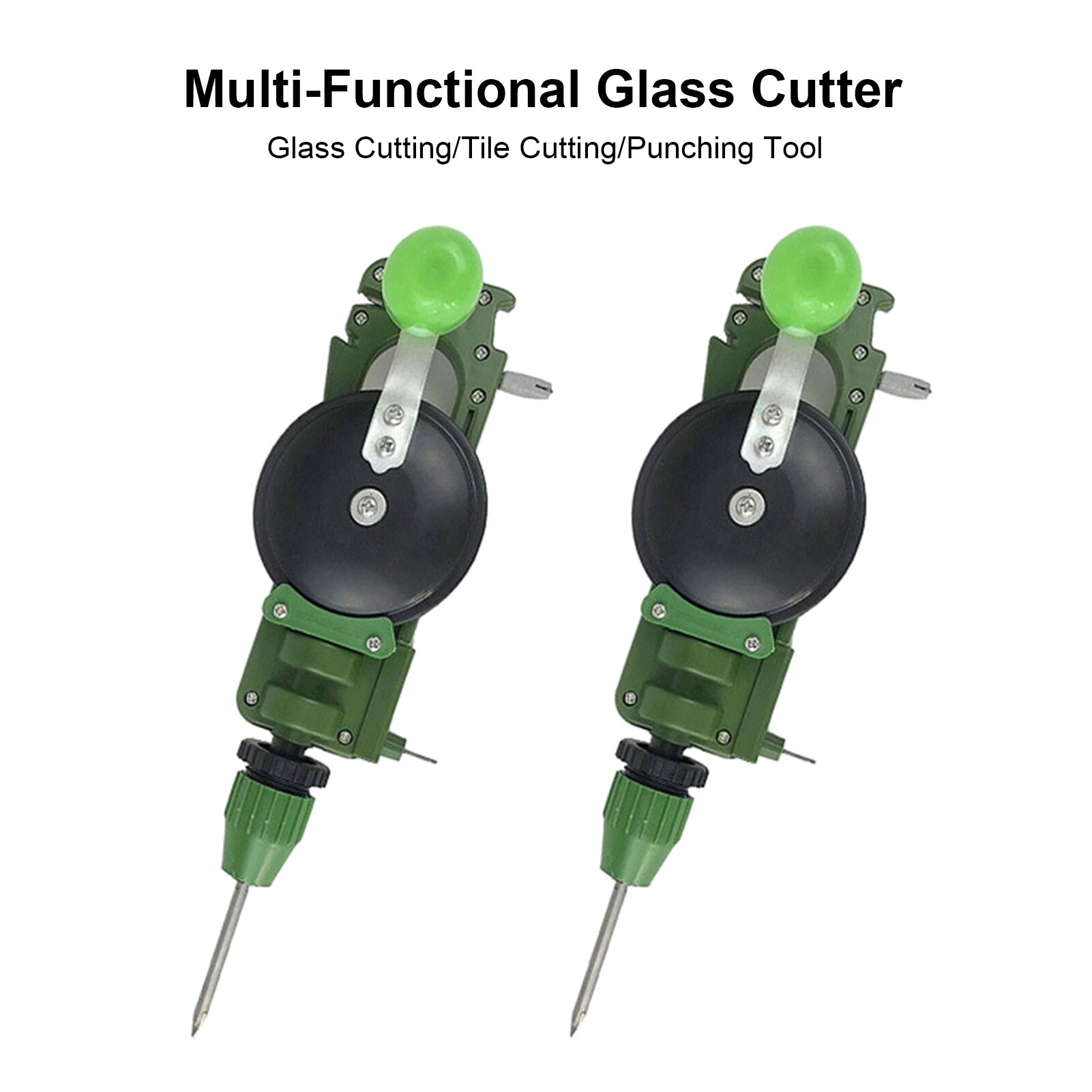 Home Use Hand Crank Puncher Portable Tile Glass Circle Cutter Multi-Functional Handheld Cutting Tool