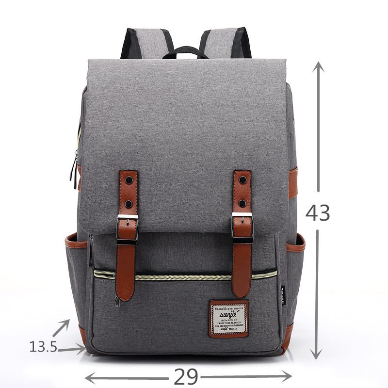 Vintage Laptop Rugzak Vrouwen Canvas Tassen Mannen Oxford Travel Leisure Rugzakken Retro Toevallige Tas Schooltassen Voor Tiener