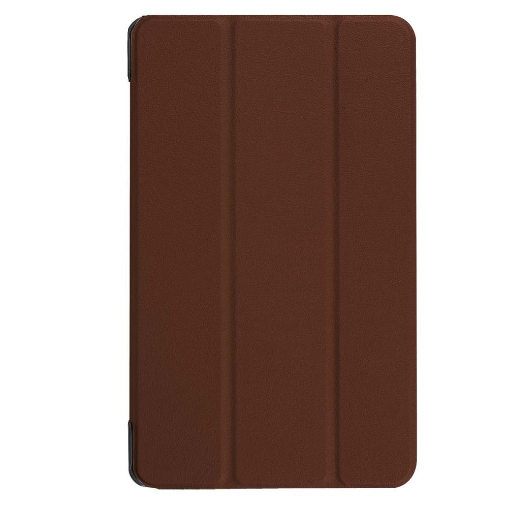 Tablet Case For Samsung Galaxy Tab S2 9.7 inch T810 T813 T815C T819C Smart Case 3 Folding Stand Auto Sleep/Wake Back Cover: Brown