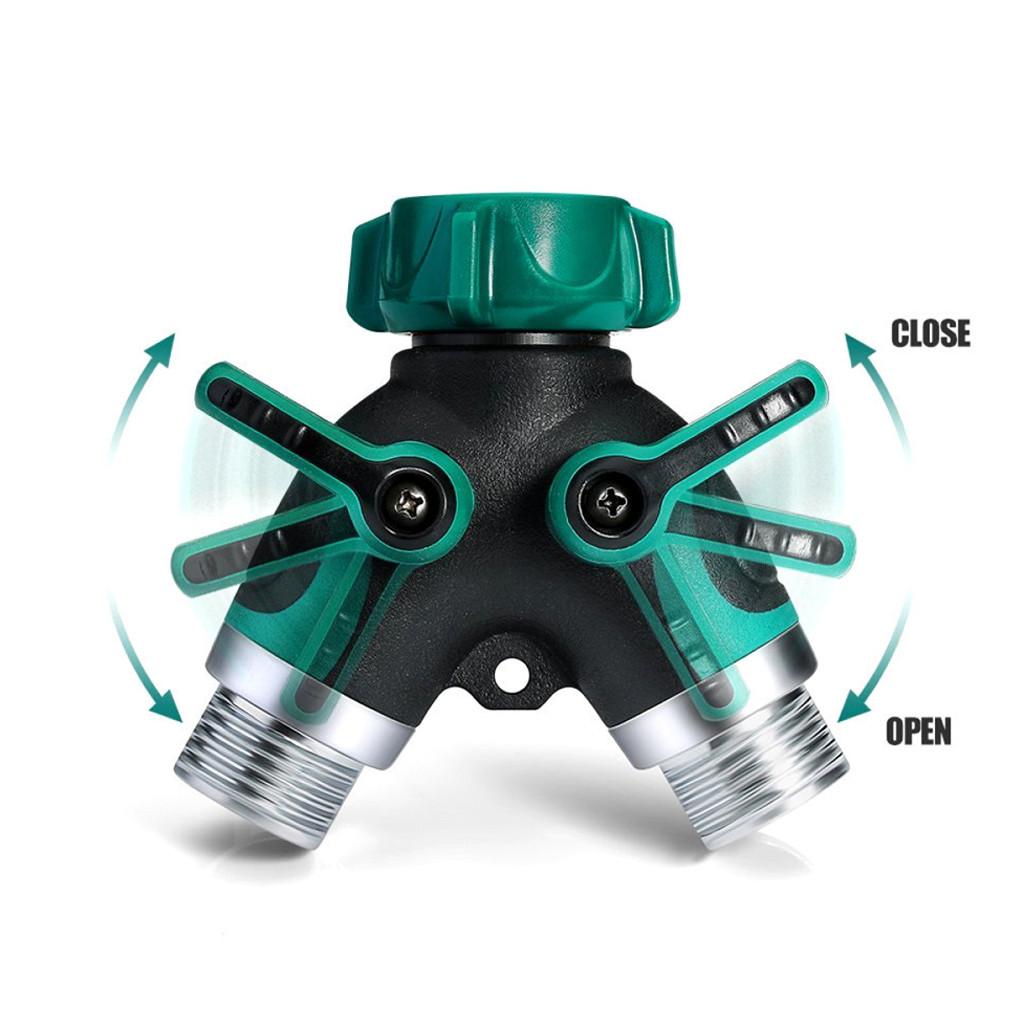 Tuin 2-Manier Distributeur Waterstroom Zinklegering Y Slang Splitters Connector Regulable Praktische Kraan Tuin Water Connectors