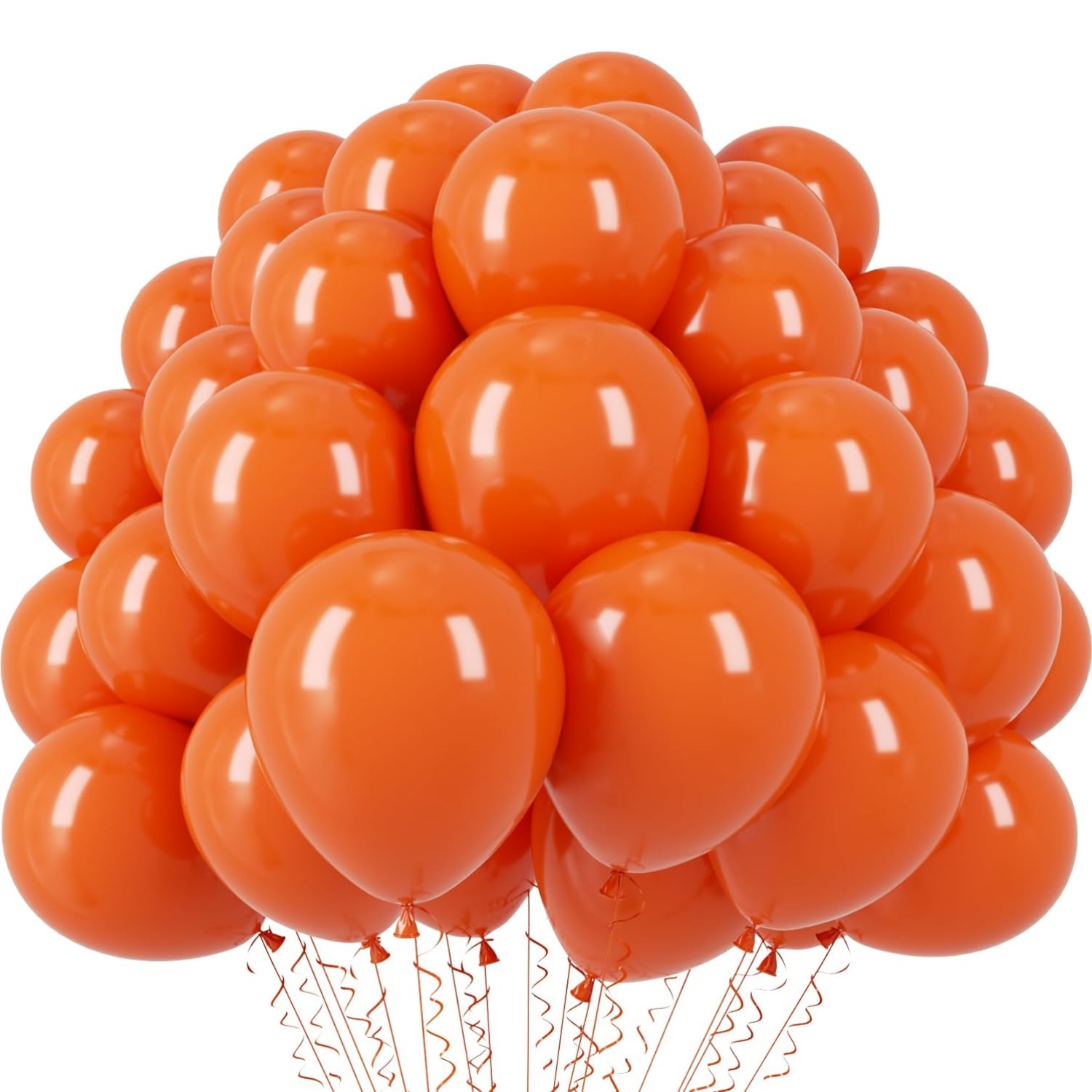 50pcs/100pcs Pack Latex Party Balloons 10 inch Round Helium Balloons for Birthday Wedding Anniversary Graduation Decoration: Orange / X