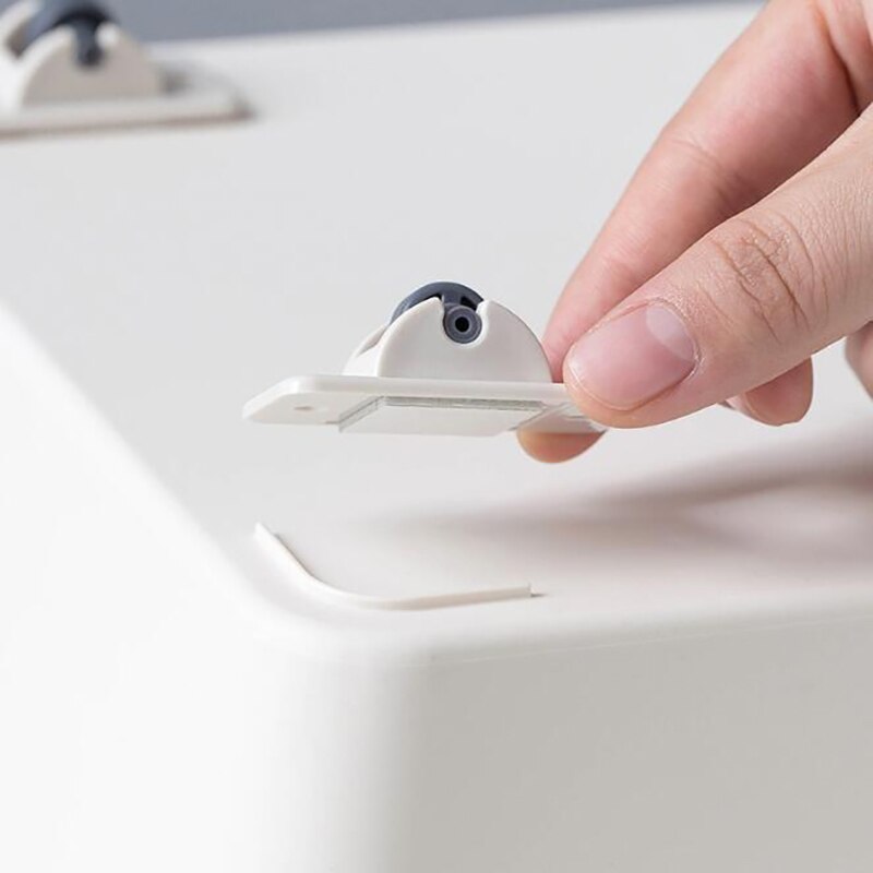 4Pcs Storage Box Can Stick Wheels One-Way Wheel For Trash Can At The Bottom Of Sorting Box Paste Wheels At Bottom Of Storage Box