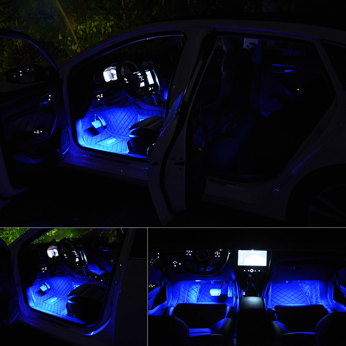 Luz Led ambiental para pie de coche, iluminación de neón, retroiluminación, accesorios para automóvil, luz de ambiente decorativa Interior
