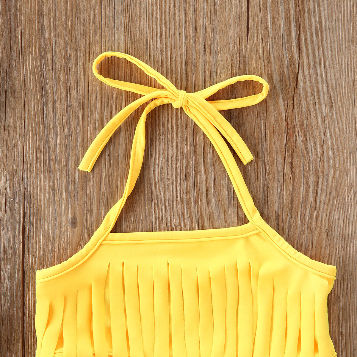 Ensemble de 0-3y maillots de bain pour bébé fille, avec pompons, licou, short, nœud, bandeau, 3 pièces, bikini d'été pour enfants, motif léopard et tournesol