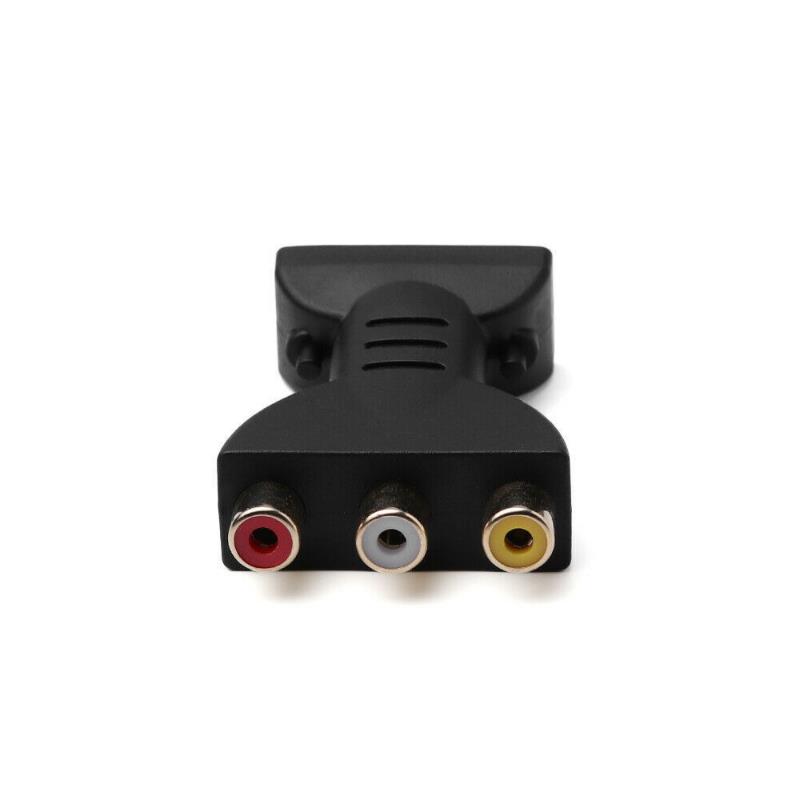 HDTV NAAR AV Vergulde HDMI-compatibele mannelijke naar 3 RGB Rood Wit Geel RCA Video Audio Adapter AV Component Converter Connector