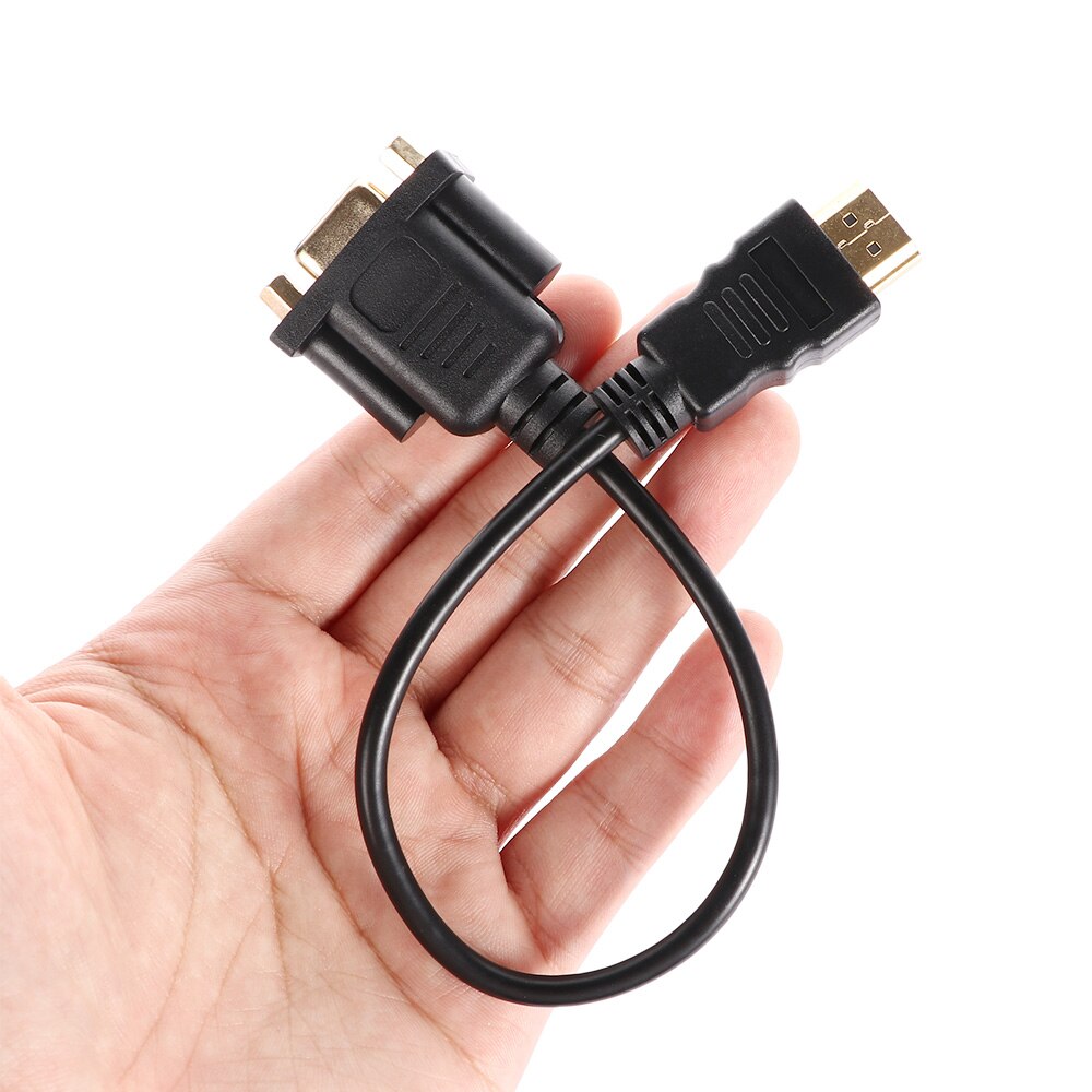 Pour décodeur HDTV 1080P HDMI-compatible mâle vers VGA D-SUB 15 broches femelle vidéo AV adaptateur câble de convertisseur