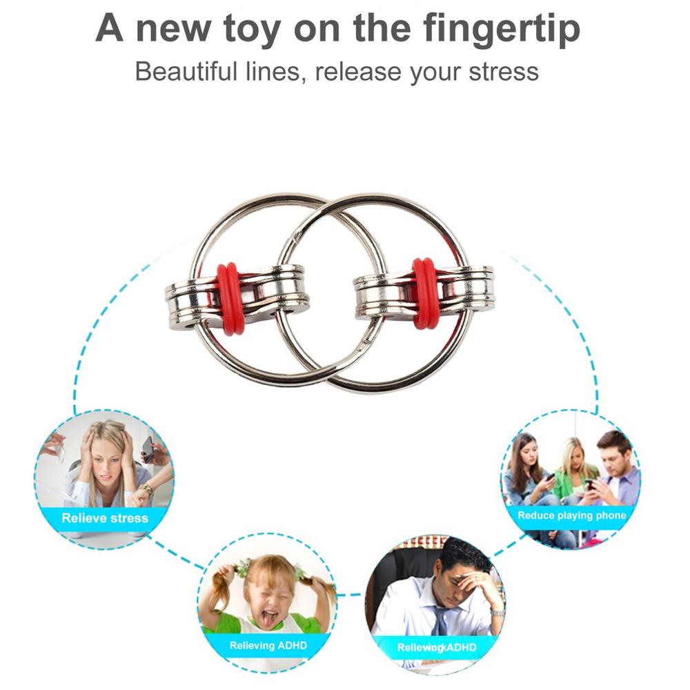 Decompression Chain Fixed Device Toy Exquisite Rotating Key Ring Sensory Toy Alleviating Hyperactivity Toy