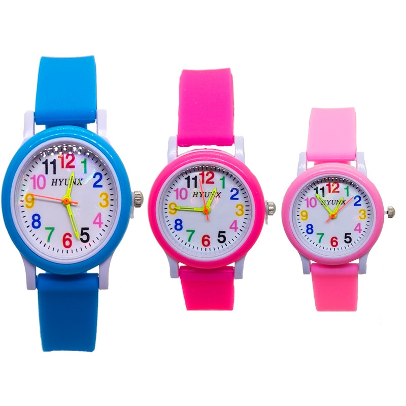 Mange farver børneure ensfarvet rem sport digitale ure til drenge piger ur timer