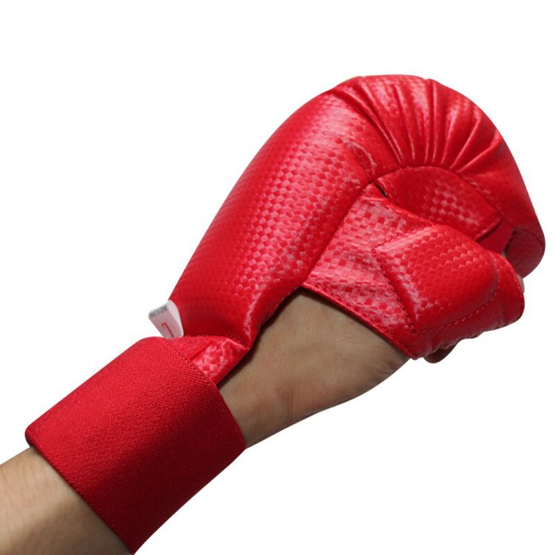 Guantes de Karate para niños, guantes de entrenamiento kárate, azul y rojo