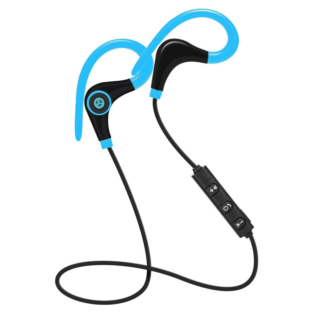 Casque Bluetooth grande corne sans fil sport stéréo suppression du bruit casque Bluetooth USB charge multicolore écouteurs de musique: blue