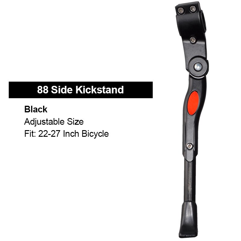 Mountain Road Bike Support Side Stand Foot Brace Durable Bicycle Stand Kickstand Parking Racks Bicycle Accessories: 88 Side Black