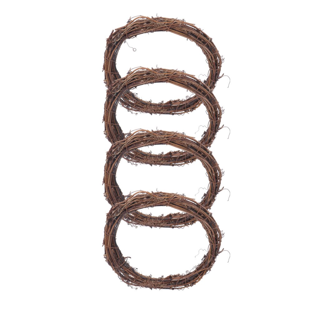 10 pièces 8CM inachevé naturel séché anneau de rotin américain Style campagnard décorations pour intérieur maison fête bricolage décoration