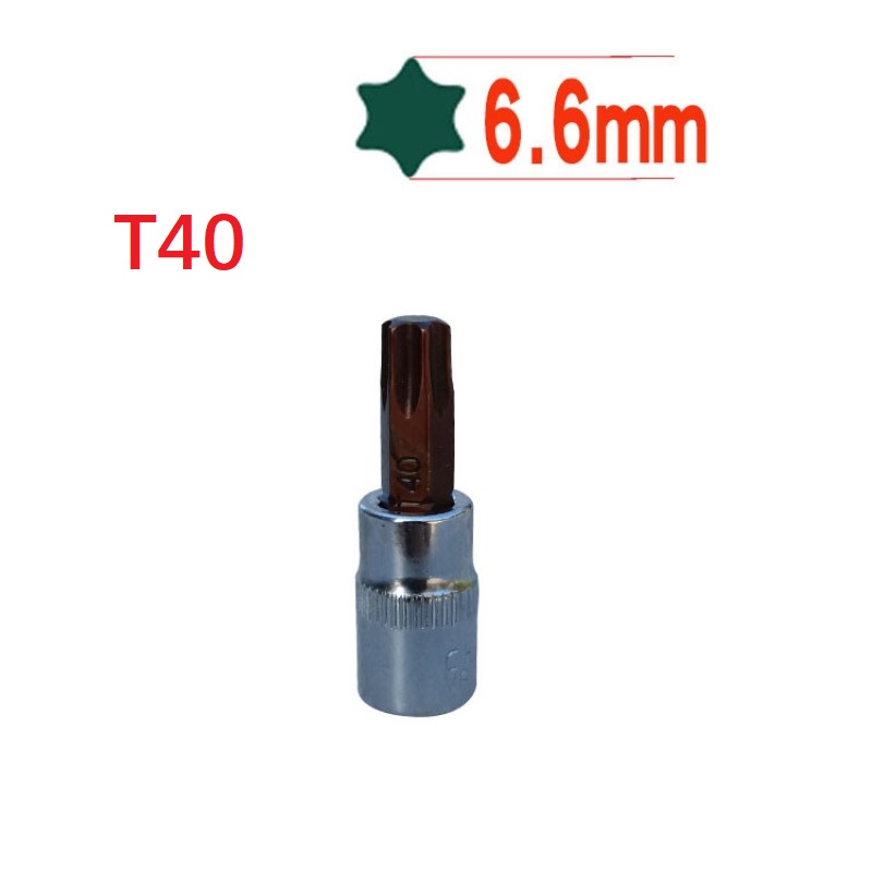 1pc Torx-schraubendreher bisschen 1/4 Zoll Stock Buchse Ratsche Steckschlüssel Adapter Hand Werkzeuge T8 T10 T15 T20 T25 T27 t30 T40: Gold